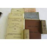 WWII typewriter oil, boxed x2; Military booklets (6).