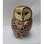 A Royal Crown Derby owl paperweight,