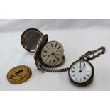 A late Victorian silver open faced pocket watch,