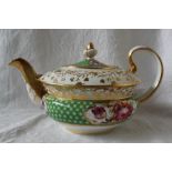 A 19th century English porcelain teapot,