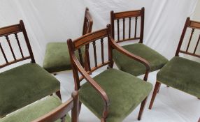 A set of six 19th century mahogany dining chairs,