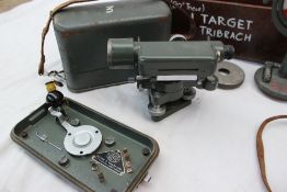 A Hilger & Watts theodolite, cased, together with a cased autoset level, a cased level,