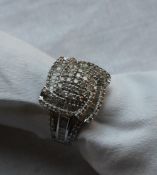 A diamond encrusted dress ring,