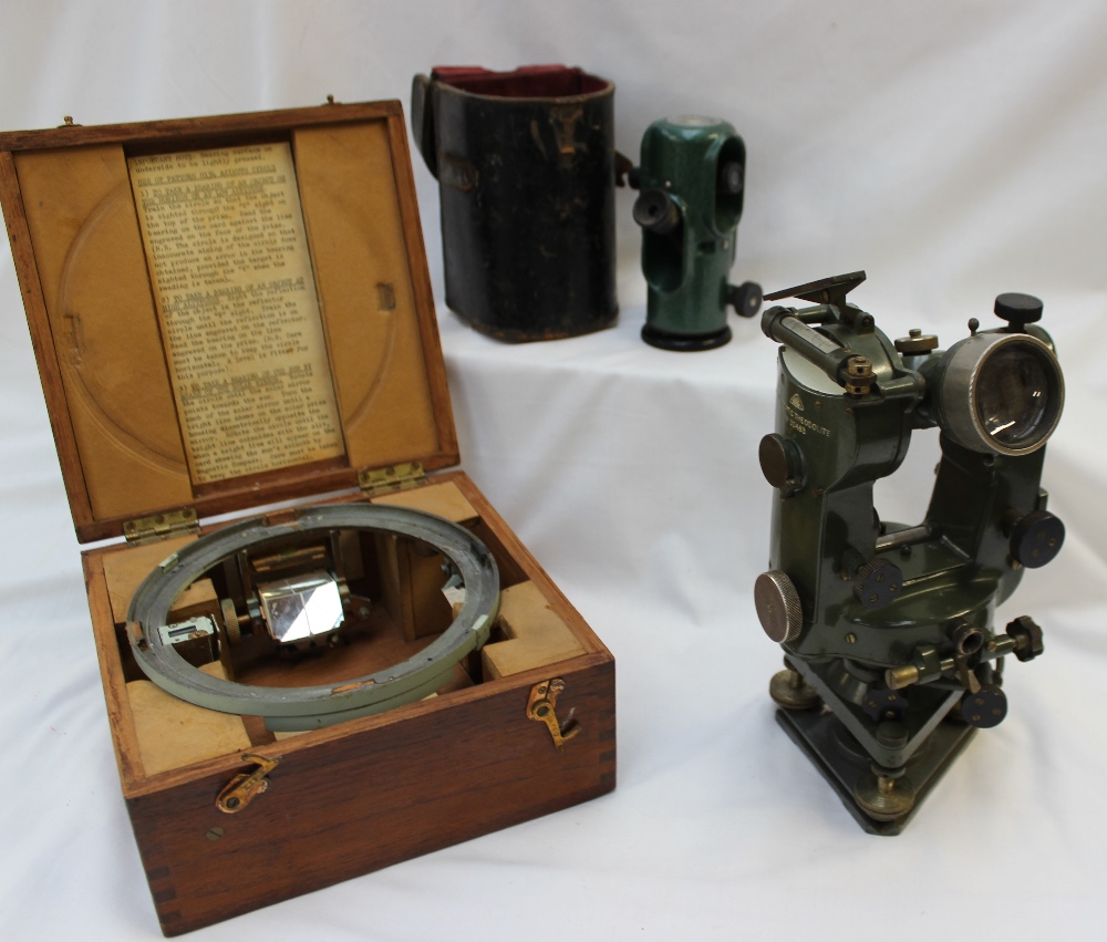 A Microptic theodolite No.30483 together with a Azimuth circle No.