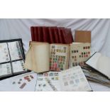 Assorted stamp albums, stock books,