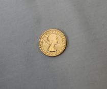 An Elizabeth II gold sovereign dated 1967