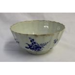 An 18th century Worcester porcelain slops basin,