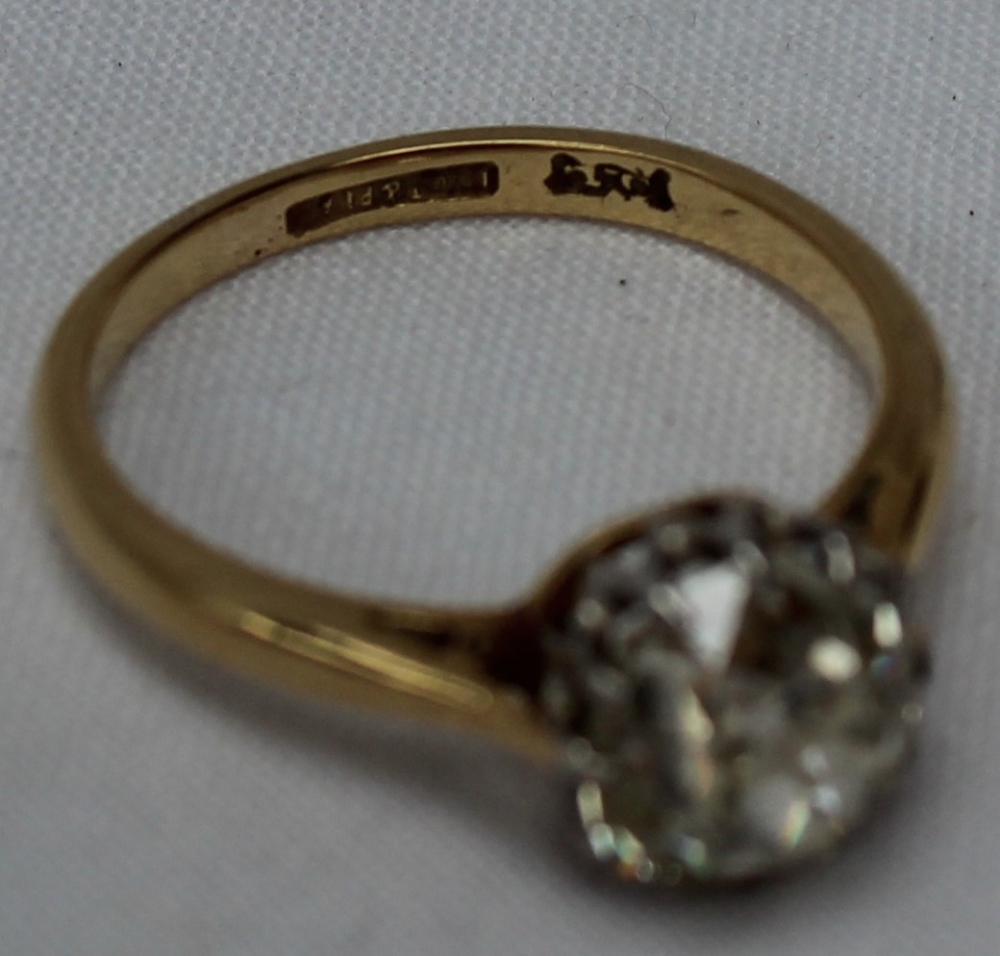 A Cushion cut solitaire diamond ring, - Image 6 of 11