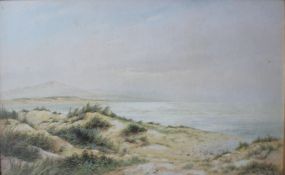 Benjamin Eastlake Leader A beach scene with sea in the background Watercolour Signed 41.