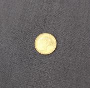 A Victorian gold half sovereign dated 1883