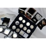 Assorted silver coins, including The changing face of Britain's coinage, 2009,