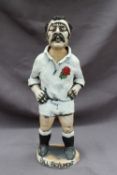 A John Hughes pottery Grogg of the English rugby player "Bill Beaumont",