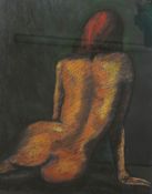 C Williams Nude Study Pastels Signed 48 x 37.