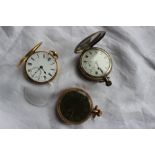 A Victorian 18ct gold key wound open faced pocket watch,