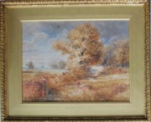 John Keeley A sheep wash near Henly in Arden Watercolour Signed and inscribed to the mount 39 x