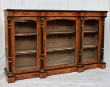 A Victorian walnut credenza,