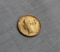 A Victorian young head gold sovereign dated 1878
