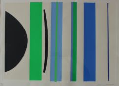Sir Terry Frost (1915-2003) Blue and Green Verticals Limited edition Silkscreen print, No.