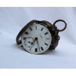 An Edward VII silver open faced key wound pocket watch,