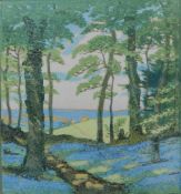 John Hall Thorpe (1874-1947) Bluebell wood A Woodcut Signed in pencil to the margin 16 x 15cm
