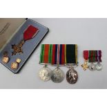 A set of three World War II medals including the Defence medal,