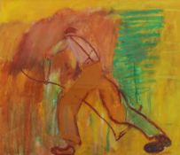 Ben Hartley (1993-1996) Farmer and scythe Gouache and watercolour 52 x59cm IMPORTANT: Artists