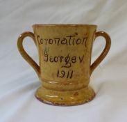 An E Jenkins, Ewenny Pottery twin handled loving cup,