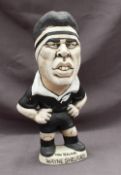 A John Hughes pottery Grogg of the New Zealand rugby player "Wayne Shelford",