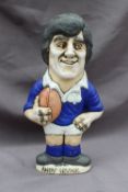 A John Hughes pottery Grogg of the Scottish rugby player "Andy Irvine", 24.