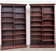 A pair of Victorian style mahogany bookcases,