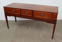 A 19th century mahogany sideboard, converted from a square piano,