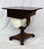 A Victorian rosewood work table,