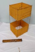 A World War II 'Gibson Girl' sea rescue box kite,