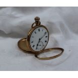 A 9ct yellow gold open faced pocket watch,