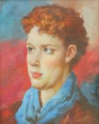 In the style of Augustus John Dylan Thomas Oil on board 23 x 19cm