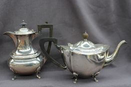 A George V silver hot water pot, Sheffield, 1927,
