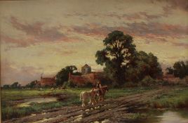 Henry H Parker Evening, after rain Oil on canvas Signed and inscribed verso 29.5 x 44.