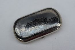 A Russian silver and niello cigar case,