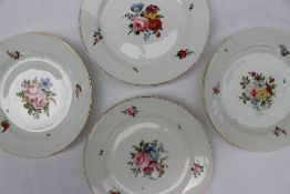 Four 19th century Swansea porcelain plates,