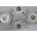 Four 19th century Swansea porcelain plates,