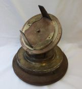 A 20th century brass heliochronometer,
