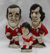 A John Hughes pottery Grogg of Phil Bennett in a Welsh jersey with the No.