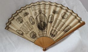 "A New Trafalgar fan" - a paper fan, dedicated to Lady Collingwood,