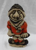 A John Hughes pottery Grogg depicting a Welsh Rugby player, with the No.
