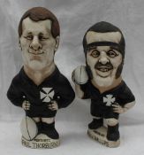 A John Hughes pottery Grogg of Kevin Phillips in a Neath R.F.C. jersey with the No.