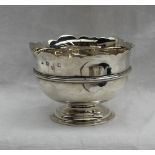 A Britannia standard silver pedestal bowl,