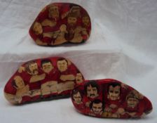 Jeff Griggs - Three painted boulders depicting the 1978 Welsh Grand Slam squad,