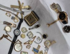 A 9ct yellow gold lady's wristwatch together with other assorted wristwatches,