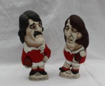 A John Hughes pottery Grogg of Gerald Davies in a Welsh jersey with the No.