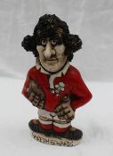 A John Hughes pottery Grogg depicting Gareth Edwards in a Welsh jersey, with the No.